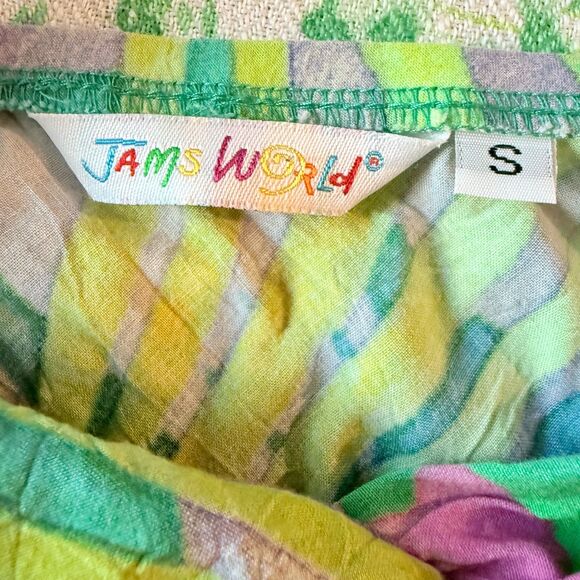 Jams World Ci Ci Dress Volare Sleeveless Tropical Floral Bright Beachy US Made S - Picture 4 of 6